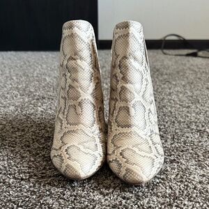 Steve Madden Snakeskin Patterned Ankle Boots